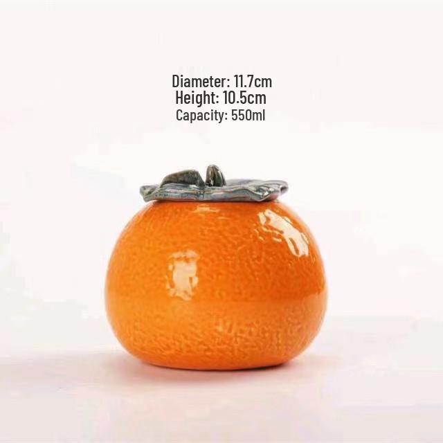 Persimmon Tea Scented Ceramic Candy Jar and Candle Holder