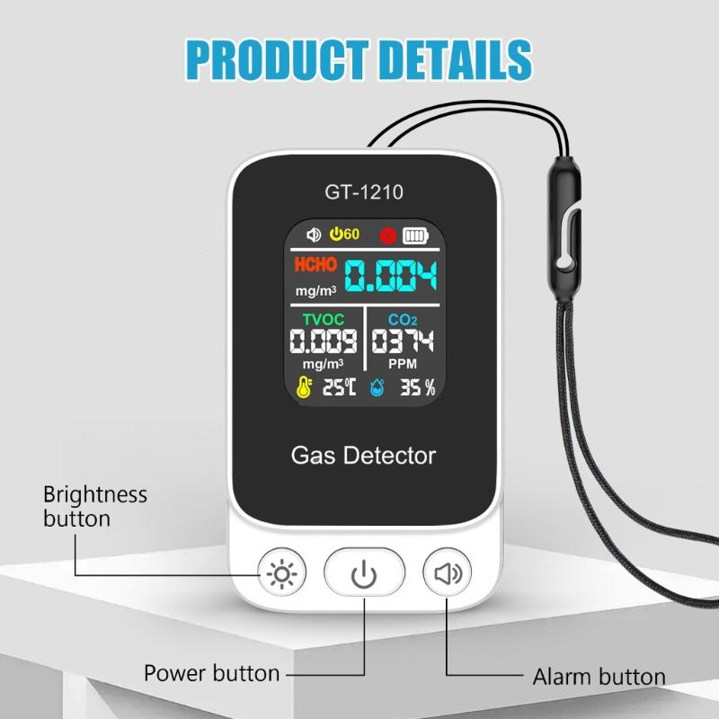 Professional Gas Detection Device For Households Visual LED Indicators Sound Alerts Wall Mount Design