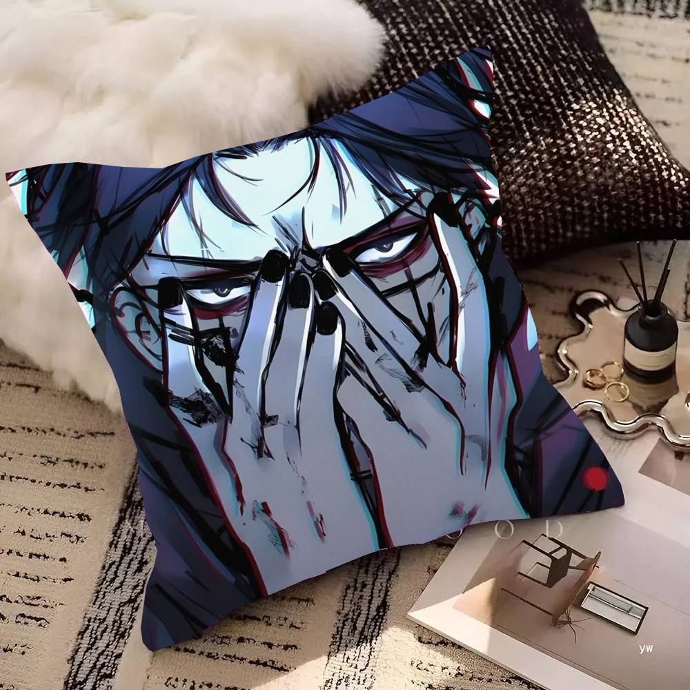 Choso Jujutsu Kaisen Anime Povlak na polštář Módní čtvercový povlak na polštář Ložnice Pohovka Místnost Ins Dekorace Volný čas