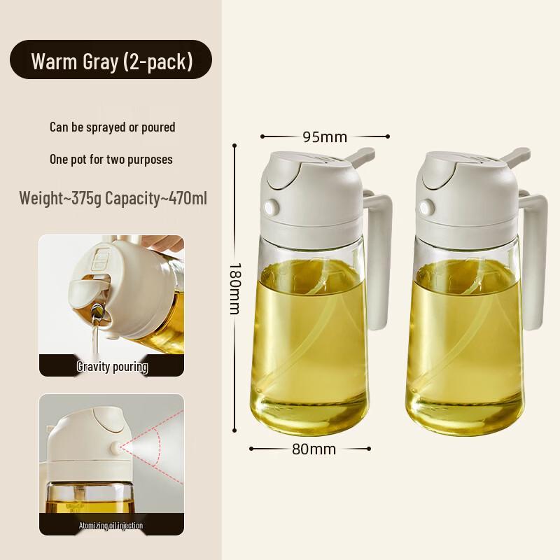 ZISIZ Dual-Use Glass Oil Sprayer & Pourer