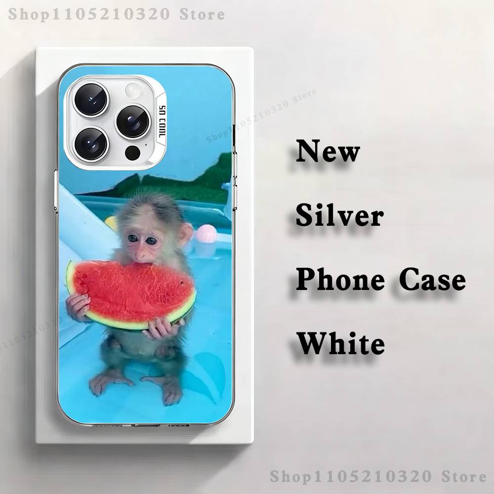 Cute Funny Monkeys Symbol Phone Case For iPhone 17,16,15,14,13,12,11,Pro,Max,Plus,Mini,XS,SE Anti Fall White Matte Hard Bumper