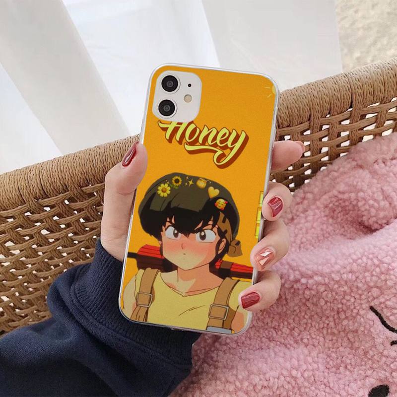 Cartoon Ranma Phone Case for iPhone 11 12 13 mini pro XS MAX 8 7 6 6S Plus X 5S SE 2020 XR cover