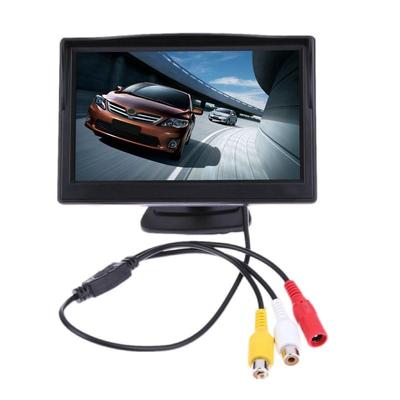 AIEK Moniteur LCD 5 pouces sur tableau de bord, 2 entrées vidéo, Moniteur de stationnement, /24V Universel