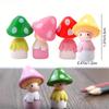 [4/8 Mushroom Fairy Dolls] 4/8 Resin Mushroom Fairy Dolls | Creative Cartoon Statues, Suitable for Fairy Garden Decoration, Cake