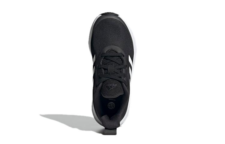 adidas FortaRun J Lace Running K Abrasion Resistant Breathable Low Top Sports Casual Shoes Black White Kids' GY7597