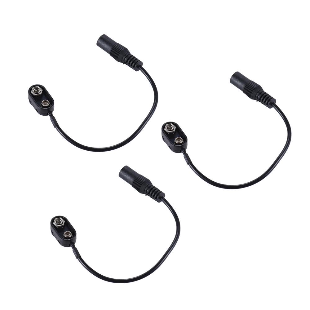 9 V Batterieclip Converter Schnappanschluss 2,1mm * 5,5mm Buchse für Gitarren ef