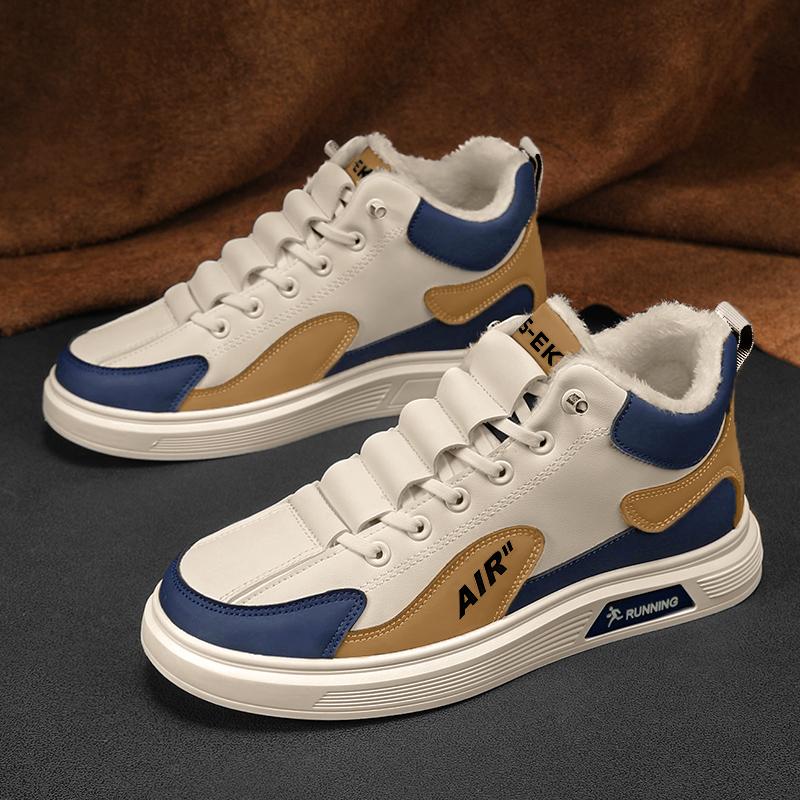 CYYTL Winterfell Warme Herrenschuhe Schnee Sneaker Lässig Leder Plateau Knöchel Outdoor Sport Wandern Walking Designer Luxus Tennis