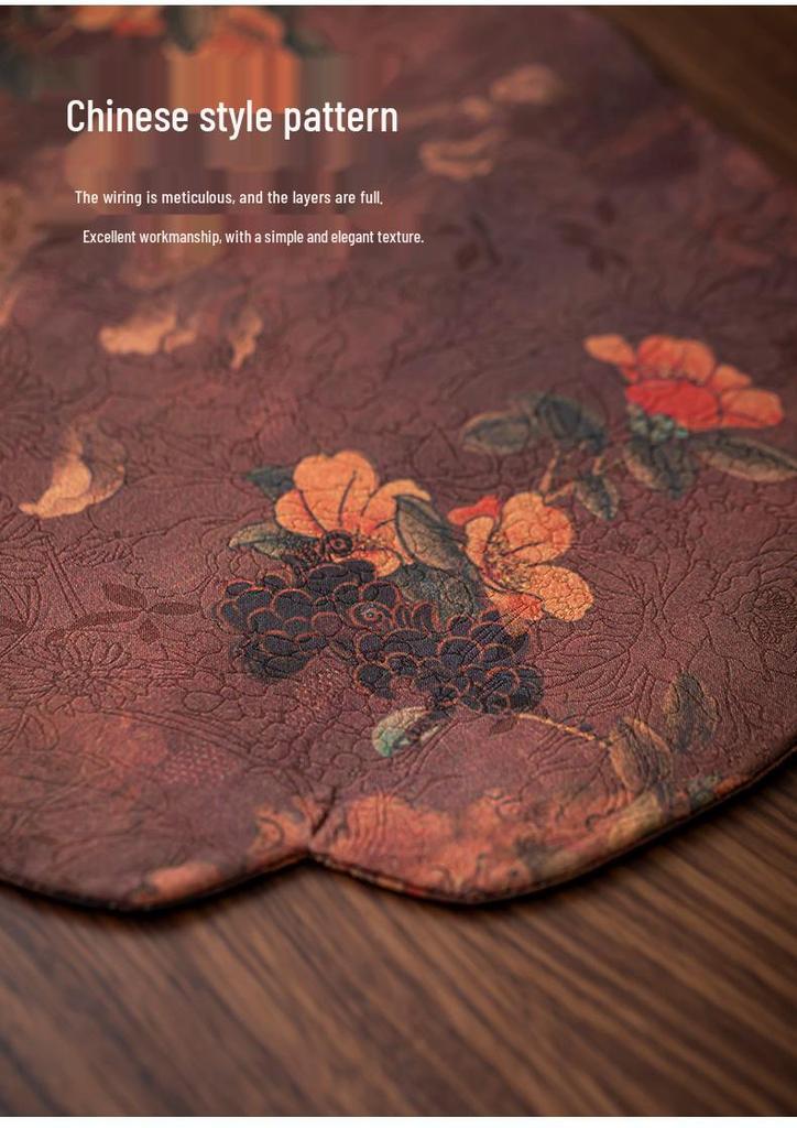 Xiangyunsha Zen-Style Waterproof Double-Sided Tea Mat, High-End Thickened Tablecloth for Dry Brew and Long Tea Tables