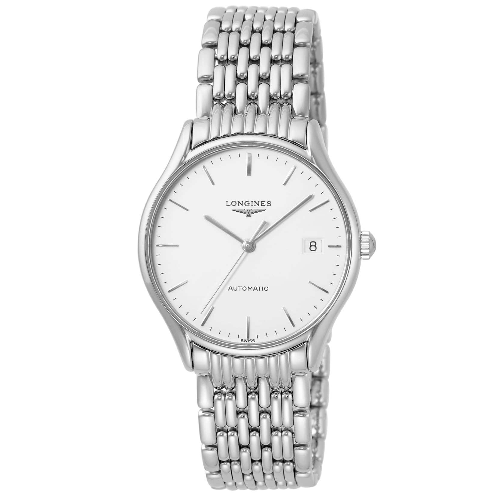 

Longines LYRE Automatic Water Resistant to 3 Sapphire White Stainless Silver Men s Watch, ATM, Crystal, Dial, Steel, L4.860.4.12.6, [Used] білий