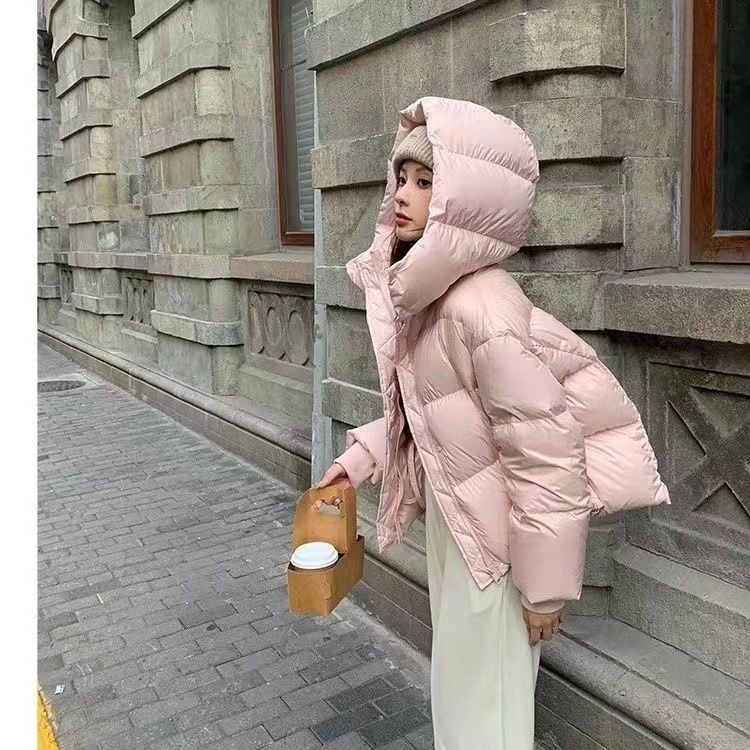 Stylish and Warm Women's Short-Length Loose Coat for Winter