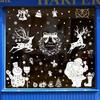 White Santa Claus Electrostatic Glass Stickers Window Decoration Snowflakes Elk Christmas Tree Layout Window Stickers