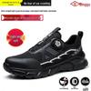 Men's Lightweight Anti-Smash, Anti-Puncture Safety Work Shoes with Button Closure