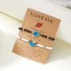 2 PCS Couples Bracelet for Women Lover Luminous Sun Moon Star Hand-woven Rope Bracelets Charm Friendship Girlfriend Jewelry Gift
