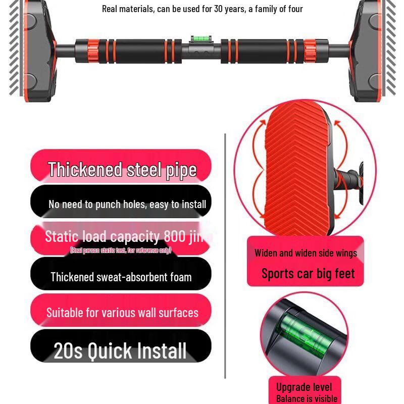 Adjustable No-Drill Doorway Pull-up Bar