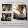 Dragon Fire Illustration Bedding Duvet Cover Sets Duvet Covers Pillowcases Gifts (1 * Duvet Cover 2 * Pillowcases, Without Duvet Insert)