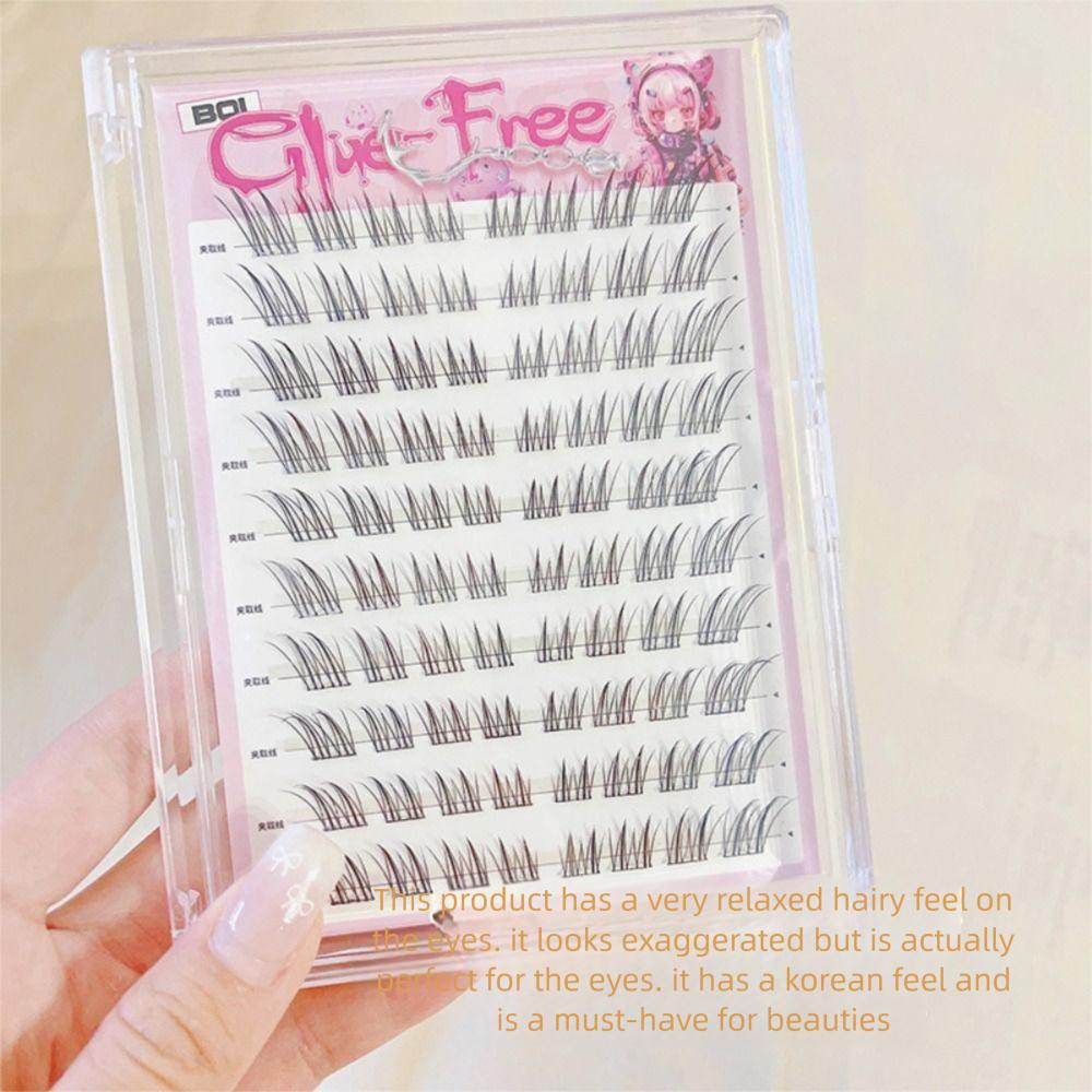 Korean Style Cat Eye Fake Lashes Comic Eye Segmented Eyelashes Bundles Eyelash Extension Kit  Women