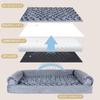 ASAHIKI Dog and Cat Bed with Detachable and Washable Dog Bed with Waterproof Pet Cushion and Joint Sofa Bed for Small and Medium Dogs Arms,