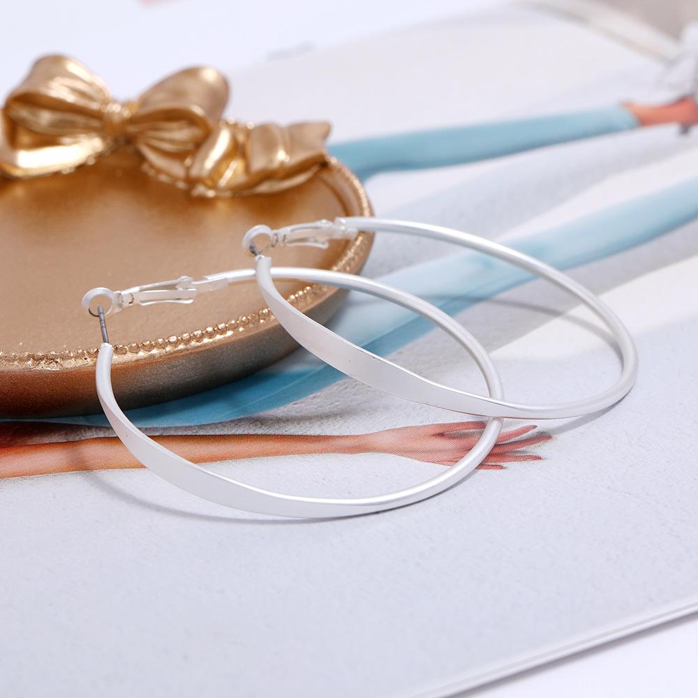 Fashion Hipster Simple Exaggerated Circle Earrings, Temperament Personality Versatile Earrings Alloy Earrings Women