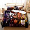 3D Teddy Bear Series Bedding Set Cartoon Anime Down Duvet and Pillowcase, Microfiber Fabric Washable and Quick Drying Home Decoration