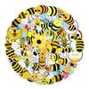 50 Cute Bee Doodle Stickers Suitcase Skateboard Mobile Phone Water Cup Decoration Stickers Creativity