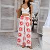 Cross-Border Foreign Trade Women clothes 2025 Spring Summer European and American Bohemian Holiday Style Rayon Printing Versatile Casual Pants