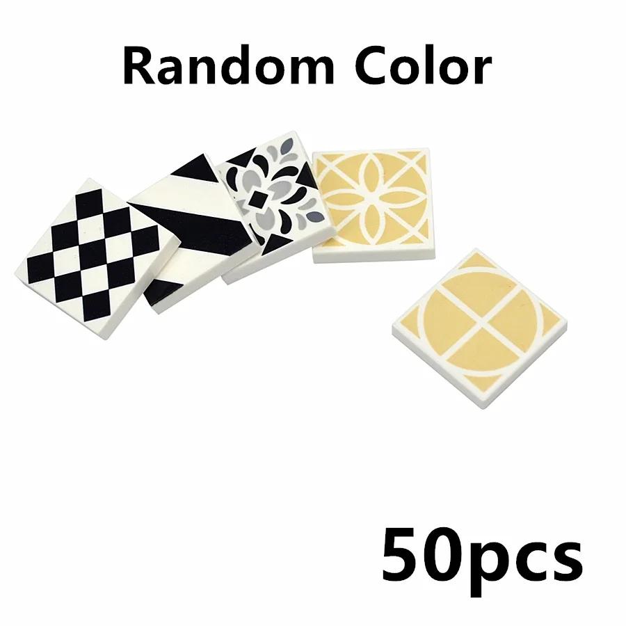 Bricks Smooth 2x2 Floor Printed Tile Assembled Building Blocks Decoration Ceramic Tile MOC City House Construction Toys