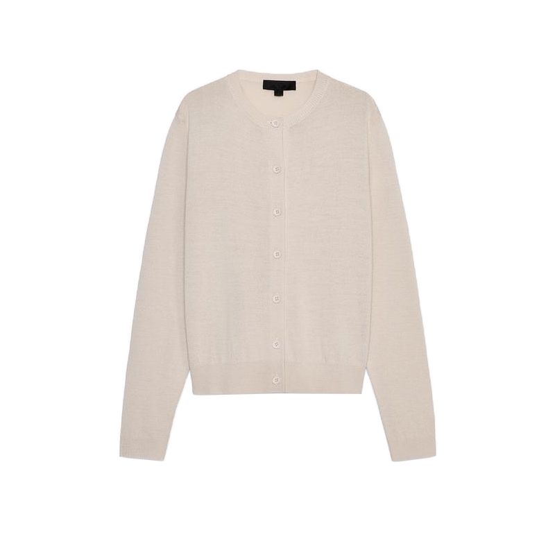 Spring New Women clothes French style Single Row Multi-Button Fleece Blended round Neck Long sleeve Plain Stitch Outerwear 2142062