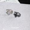 Super flash zircon cross flower ear clips for women without ear piercings, exquisite cold wind ear bone clips, niche design earrings