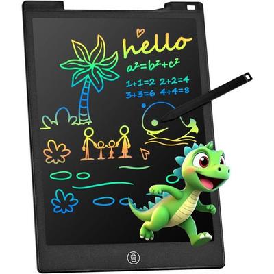 LCD Writing Tablet for Kids - STAMP - STAMP - 12 Inches - Black - One-Click Erasable