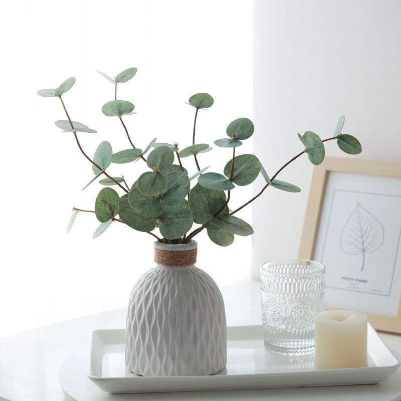Nordic Style Artificial Eucalyptus Branch - Green Plant Ornament and Flower Decoration.
