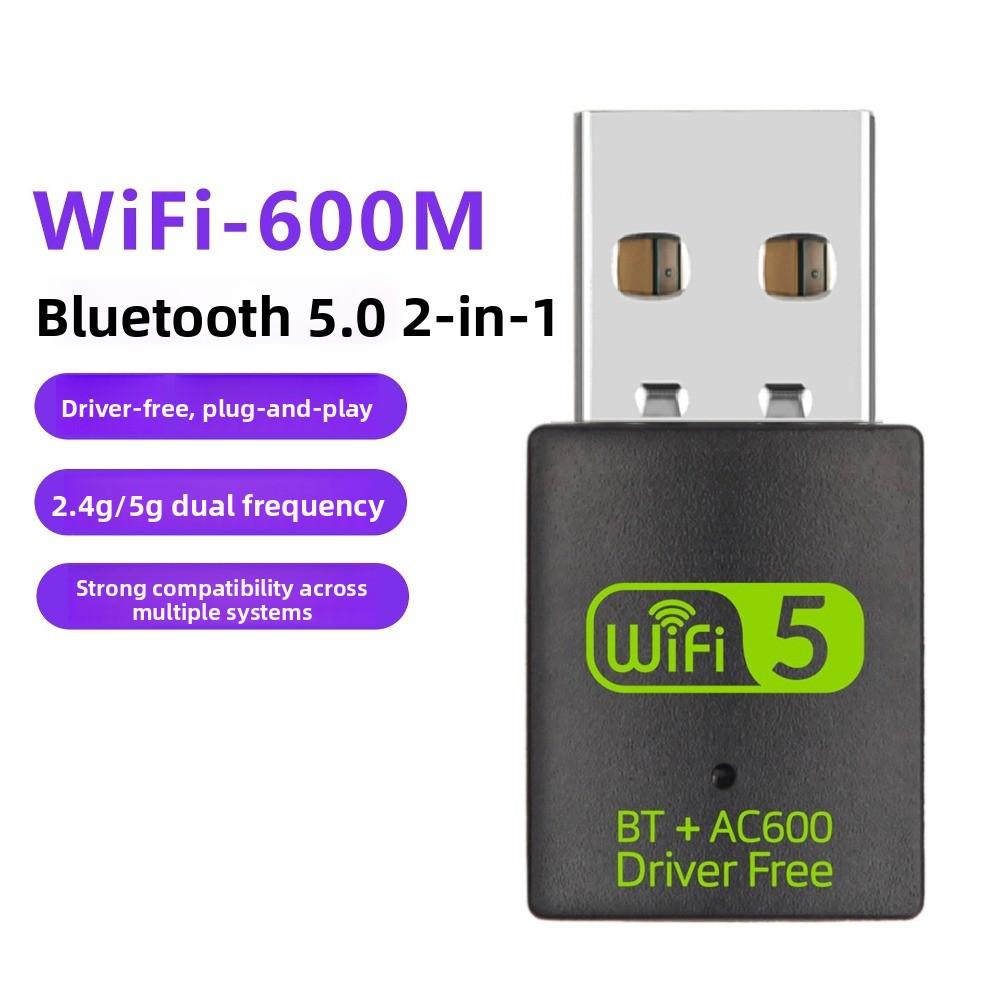 USB2.0 Bluetooth 5.0 2 In1 Dongle Bluetooth Wireless Network Card Wifi Network Adapter  Home Office