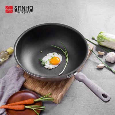 SANHO 32cm Stainless Steel Non-Stick Wok