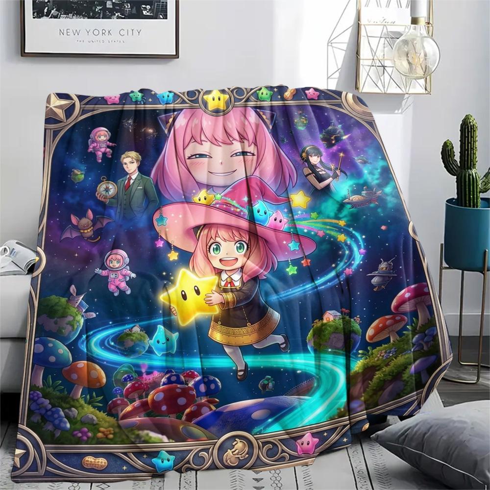 Anya Forger Print Flannel Blanket, Ultra Soft High Quality All Seasons Warm Throw, Home Decor Cozy Blanket, Perfect Christmas Gift