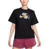 New Nike Drop Shoulder Sleeve T Shirt Women's Black FB8192-010