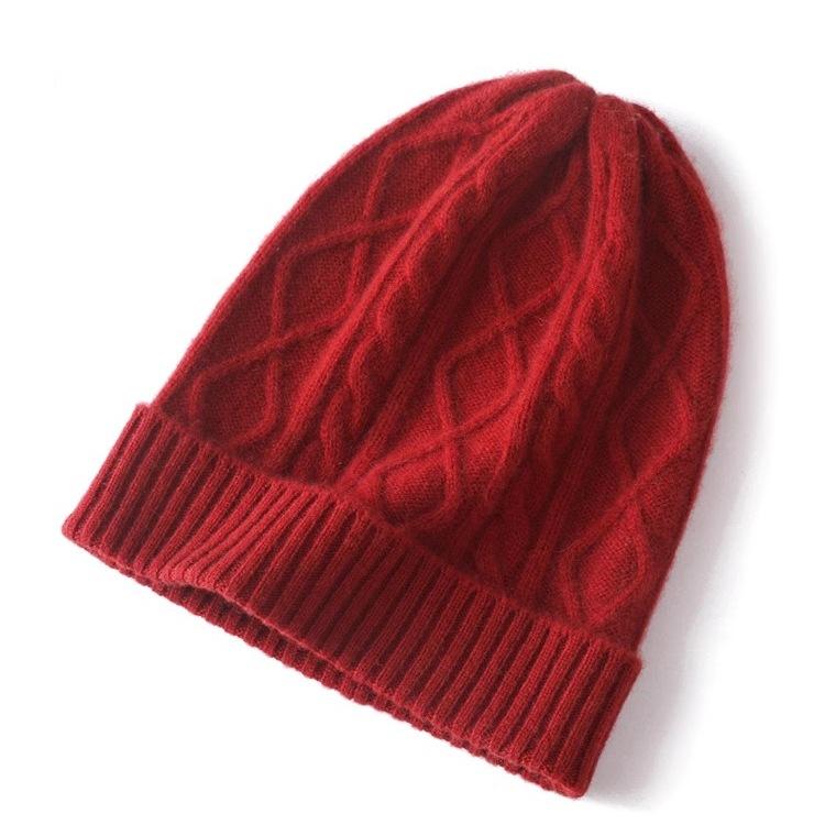 Merino Fine Pure Wool Autumn and Winter Cold Hat Soft, Comfortable and Warm Knitted Wool Hat New Versatile