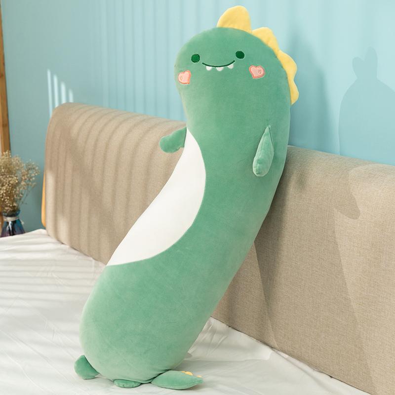 75/95/125cm Lovely Dinosaur Penguin Husky Unicorn Kawaii Long Pillow Stuffed Soft Animal Dolls Sleeping Pregnant Baby Kids Toys