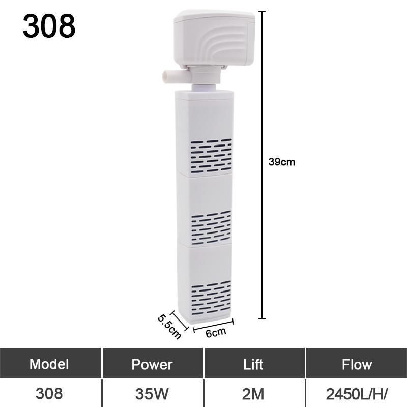 Aquarium Filter Pump Fish Tank Submersible Silent Air Oxygen Aerator Water Change Pump Aquarium Air Pump Wave Maker 220v