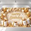 Polyester Banner Poster Golden Photography Backdrops Birthday Party Background  Holiday Party