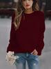 Women's Casual Round Neck Long Sleeve Hoodie - Autumn/Winter 2024 Collection