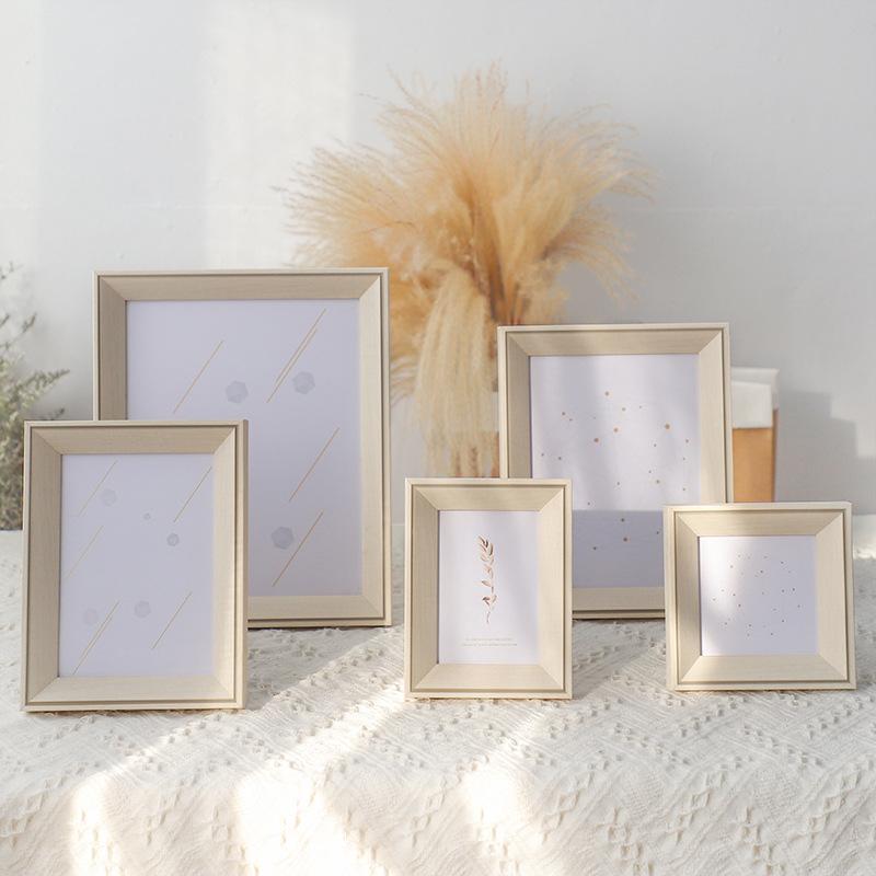 Modern Style Photo Frame Nordic Picture Frames Retro Resin  with Stand  Vertical Display for Living Room or Bedroom Decor