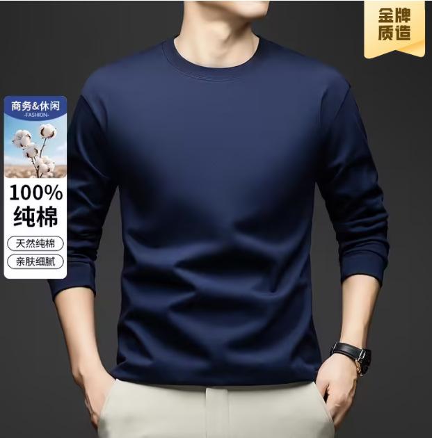 100%100% Cotton Hoodie Men's Crew Neck Long Sleeve Skin-Friendly Breathable Casual Top