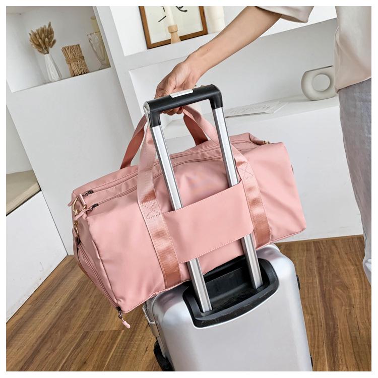 Shoe Compartment Yoga Sports Bag With Wet/Dry Separation, Women's Logo, Large Capacity for Short Trips