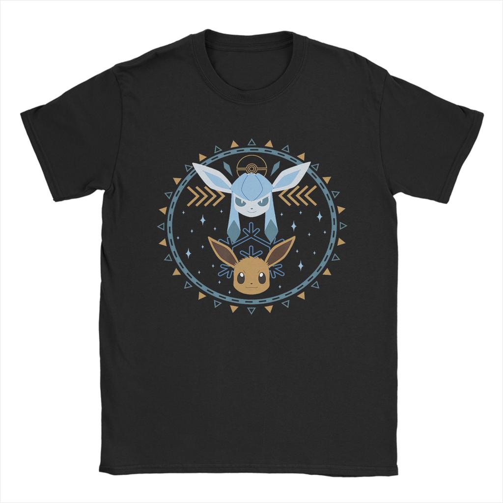 Pokemon Pikachu And Eeevee Wagara Pattern TShirt Summer  Harajuku T Shirts Male Cotton O Neck Plus Size 5XL Tees Short Sleeve