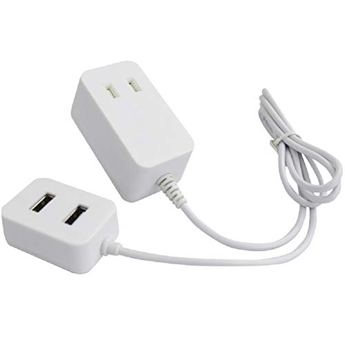 Topland USB Power Strip (TPE10-WT) with 1 AC Outlet, 2 USB Ports, 1.0m Extension Cord, Fast Charging, Dust Protection, and Auto Power System, White