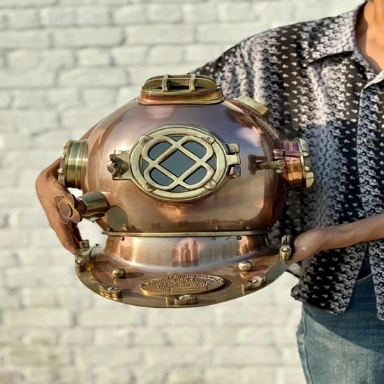 45,72 cm Handgefertigter Taucherhelm, US Navy Marine Taucherhelm Schwerer Marine Taucherhelm Geschenk