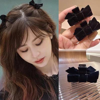1PC Sweet Bow Small Hair Claw Clip Princess Velvet Bow Hair Clip Claw Clamp Headwear Girls Women Korean Hair Accessories