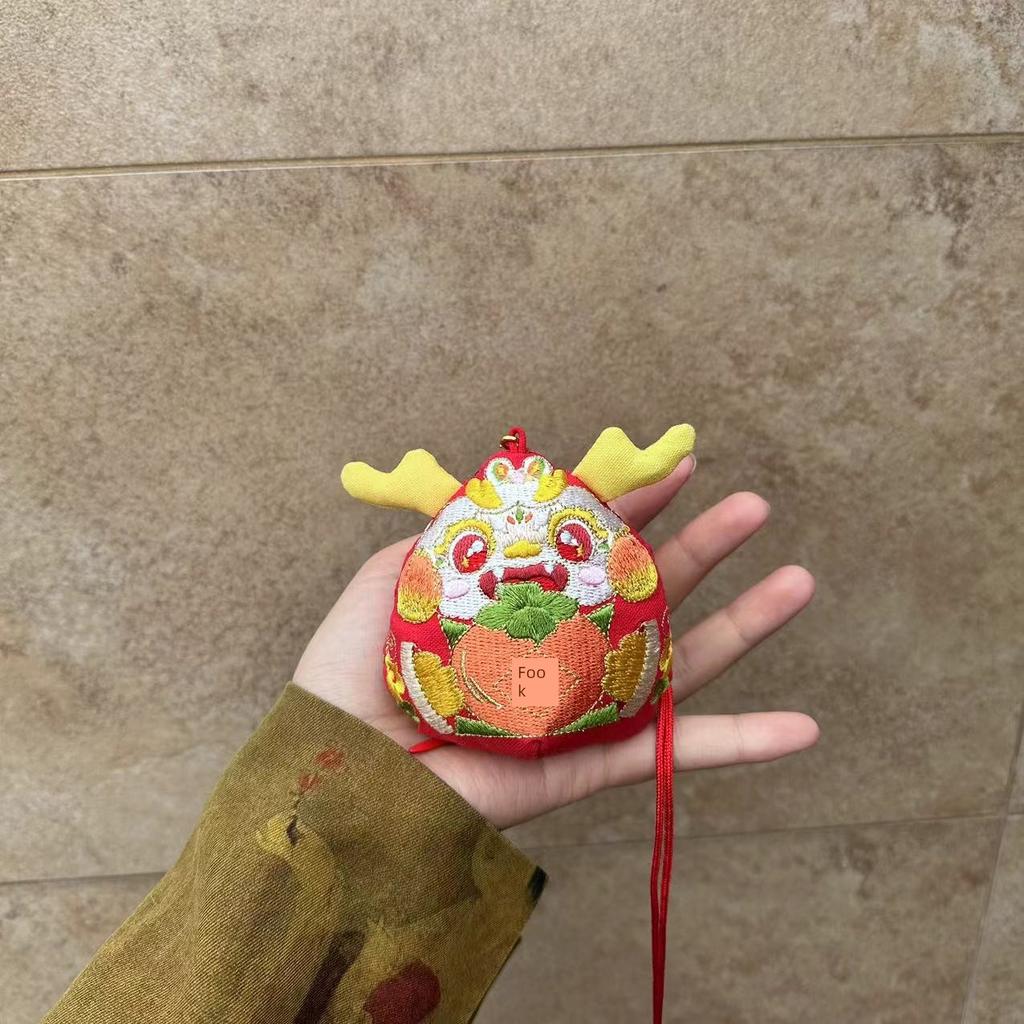 Dragon Boat Festival Auspicious Dragon Finished Product Sachet Tiger Protective Talisman Perfume Bag Handmade Embroider Doll Pouch Car Sachet