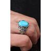 Natural Turquoise Stone 925 Sterling Silver Men's Ring