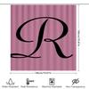 Pink Bath Shower Curtain with Letter Print Personalized Custom Name Monogram Decor for Bathroom Accessories Sets
