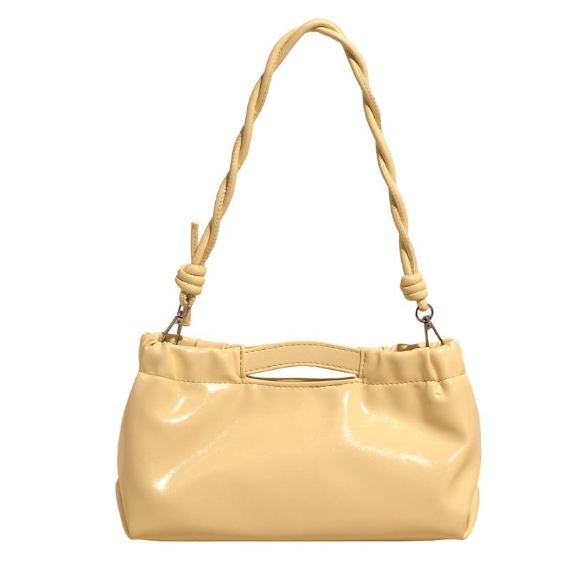 New Fashionable and Casual Large-capacity Portable Shoulder Bag Women's Pleated Solid Color Versatile Underarm Bag